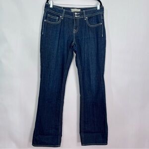 Women’s Juniors Vigoss Collection Jeans Dark Blue Wash Boot Cut Flare Sz 11